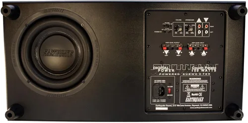 Miniatura 4 de Earthquake Sound CP-8 Couch Potato - Subwoofer delgado de cine en casa de 8 pulgadas con alimentación de pico de 300 W con diseño de carcasa