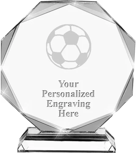 Miniatura 37 de Premio de cristal personalizado de 6.75 pulgadas con grabado - Premios de trofeos personalizados