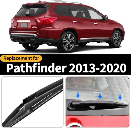 Miniatura 2 de Conjunto de limpiaparabrisas trasero para Nissan Pathfinder 2013 2014 2015 2016 2017 2018 2019 2020 – Juego de repuesto de limpiaparabrisas trasero