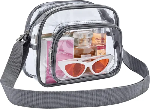 Miniatura 2 de Bolso bandolera transparente aprobado por el estadio adecuado para el trabajo viajes entrenamiento conciertos o deportes