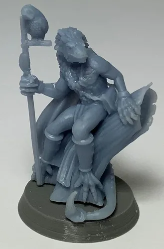 Miniatura 6 de Lizardfolk, Masculino - RPG - Calabozos y Dragones - DND - Pathfinder - Señor del Anillo - Figura miniatura (gris/sin pintar)
