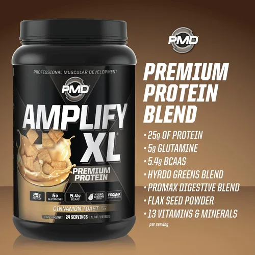 Miniatura 6 de PMD Sports Amplify XL Premium Suplemento de proteína de suero Hydro Greens Blend - Matriz de proteína de glutamina y suero con superalimento