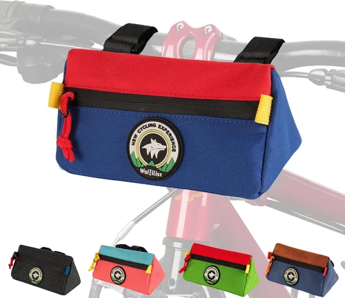 Miniatura 15 de Bolsa para Manillar de Bicicleta Vortika, Paquete de Cesta Frontal para Bicicleta Infantil, Bolsa Impermeable para Bicicletas, Bolsa Pequeña