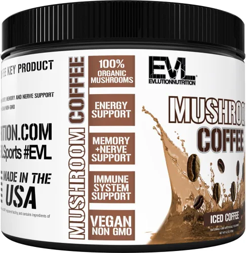 Miniatura 7 de Evlution Nutrition - Café de hongos – Apoyo energético, nervioso y del sistema inmunológico – 100% orgánico Reishi, shiitake, melena de león y polvo