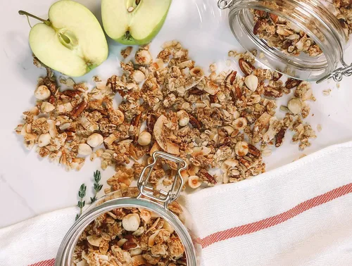 Miniatura 7 de Food to Live Granola crujiente dorada orgánica, 12 onzas, lote pequeño, hecha a mano, a granel, ideal como aperitivo para cereales de desayuno
