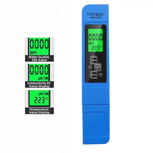 Medidor TDS 4 en 1 Probador digital de agua para agua potable, probador portátil de calidad del agua 2025 con pantalla de color de temperatura EC,