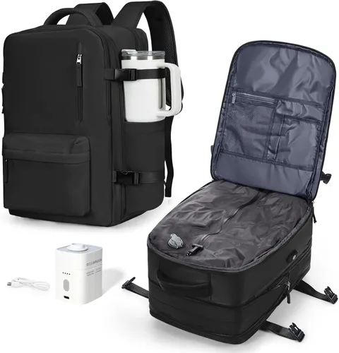 Miniatura 62 de VGCUB Mochila grande de viaje para trabajo, negocios, mochila para computadora portátil aprobada para vuelo, para mujeres y hombres, mochila