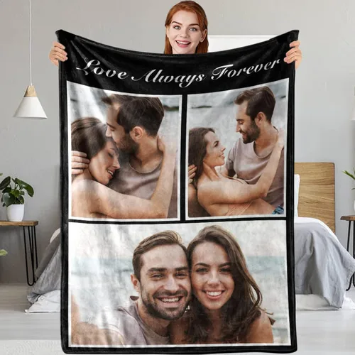 Miniatura 13 de Regalos personalizados para parejas: manta personalizada con fotos, manta personalizada con fotos, regalos de cumpleaños para novio, novia, esposa