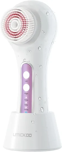 Miniatura 11 de UMICKOO Exfoliante facial, cepillo de limpieza facial recargable con rotación de 2 vías y 3 modos, tiempo de funcionamiento de 30 días, 5 cabezales
