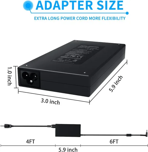Miniatura 7 de VHBW Adaptador de corriente de repuesto para HP 120 W compatible con HP USB-C Dock G5 L41856-001 TPN-LA18 5TW13AA Envy 15 17 Series Omen 15-5000