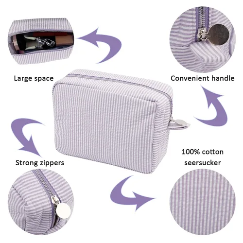 Miniatura 2 de GFU Bolsa de maquillaje grande con cremallera de viaje, organizador de artículos de tocador para mujeres y niñas