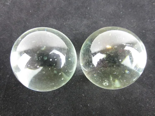 Miniatura 3 de Juego de 2 canicas de cristal sólido con burbujas de jabón de 1.378 in transparente ICE