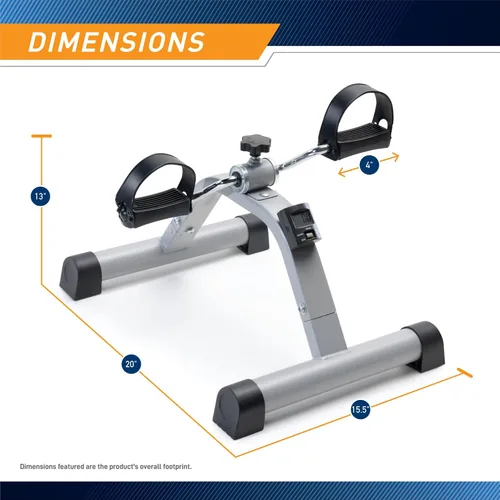 Miniatura 2 de Marcy Miniciciclo de ejercicio de piernas y brazos con pedal para debajo del escritorio, con resistencia magnética ajustable, fisioterapia, Negro