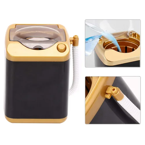 Miniatura 6 de Lavadora, mini lavadora eléctrica para brochas de maquillaje, máquina automática de limpieza de secado rápido de plástico de simulación para mujeres