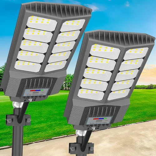 Miniatura 18 de Luz de calle solar loyoele de 8000 W para exteriores, resistente al agua, luz de calle LED solar al aire libre de 120,000 lúmenes 7000 K