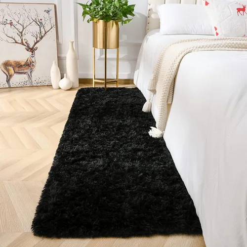 Miniatura 49 de Amearea Alfombra de Área Peluda Esponjosa para Dormitorio de Niños Sala de Estar, Extra Suave y Difusa Alfombras Peludas, Antideslizante, Alfombra