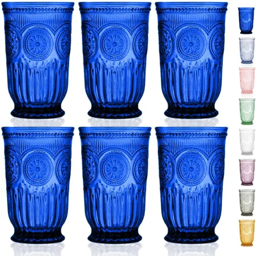 Miniatura 24 de Juego de 6 vasos altos rosados de 10 onzas