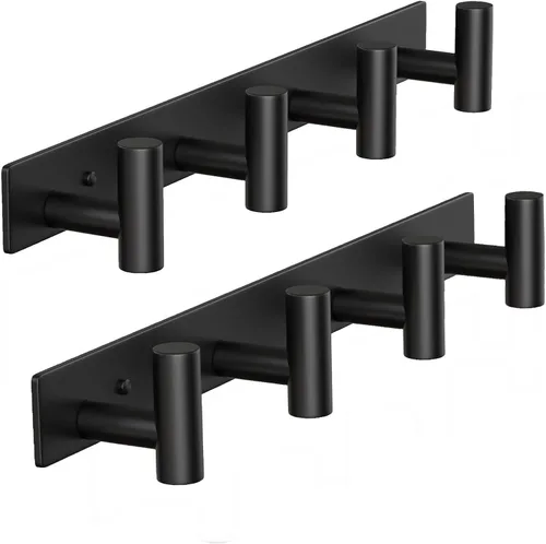 Miniatura 14 de Perchero de Pared Montado - 3 Ganchos, Ganchos de Pared de Acero Inoxidable Resistente para Toalla, Bolso de Abrigo, Perchero para Sombreros