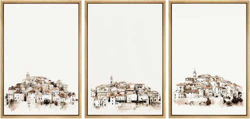 Miniatura 62 de SIGNWIN Lienzo enmarcado para pared, juego de arte de collage de hojas transparentes en blanco y negro, ilustraciones de naturaleza silvestre, arte