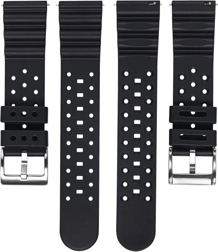 Miniatura 2 de Carty Correas de reloj de silicona de liberación rápida para hombres y mujeres de alta calidad impermeables de 0787in 0866in 0945in correas de goma