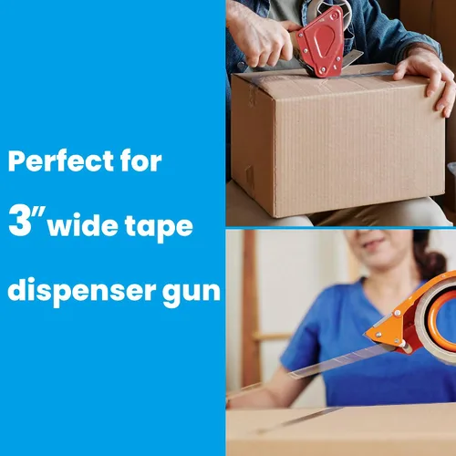Miniatura 4 de TAPEBEAR Cinta de embalaje transparente, 12 rollos, 1.88 pulgadas x 55 yardas x 2.0 mil de grosor, cinta adhesiva acrílica para envío, sellado