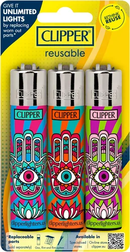 Miniatura 8 de Clipper - Encendedor clásico grande reutilizable - Paquete a granel de encendedores recargables icónicos premium - Reemplaza butano, pedernal