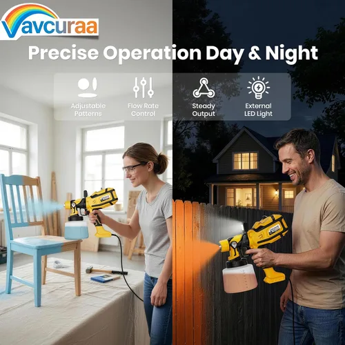 Miniatura 6 de Pulverizador de pintura para pintura de casas. Pulverizadores de pintura de 100 oW con 47 onzas (4,593.2 ft), 6 boquillas de cobre (0.020-0.098 in)