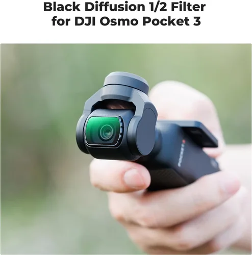 Miniatura 6 de K&F Concept Filtro de difusión magnético negro 1/2 para DJI Osmo Pocket 3, filtros de efecto cinematográfico Creative Mist para video/vlog/retrato