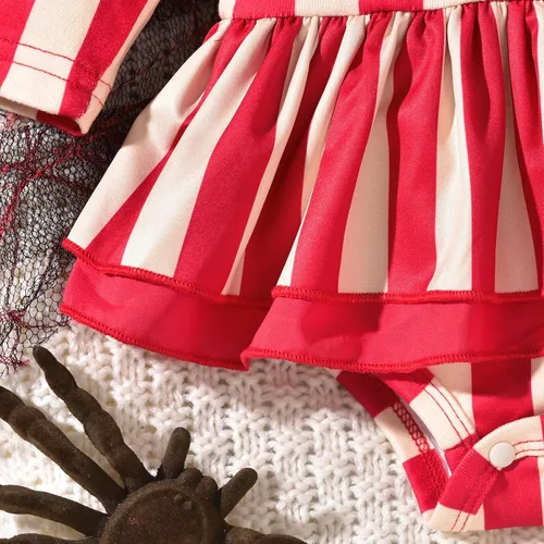 Miniatura 5 de HINTINA Conjunto de mameluco de Halloween para bebé recién nacida con calcetines