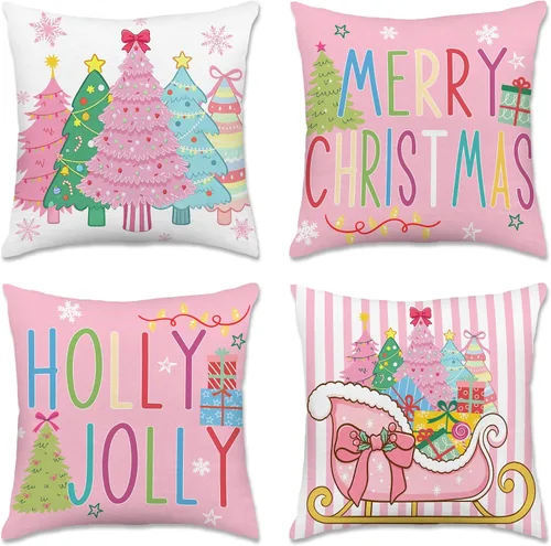 Miniatura 31 de pinata Juego de 4 fundas de almohada de otoño de 18 x 18 pulgadas, almohadas decorativas de otoño para sofá, hogar y exterior, decoración de otoño