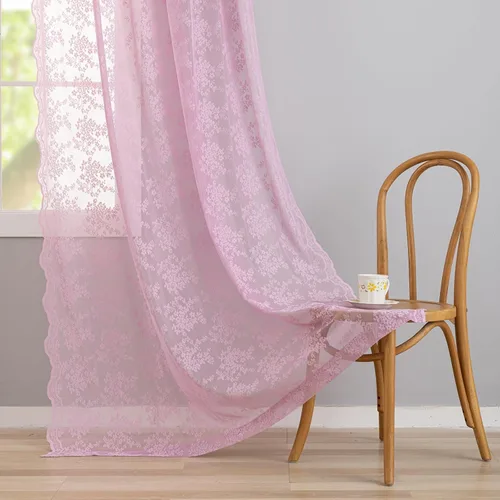 Miniatura 14 de YJ YANJUN Cortinas traslúcidas negras de 54 pulgadas de largo, panel de cortina de encaje gótico victoriano para cocina, cortinas cortas de Negro