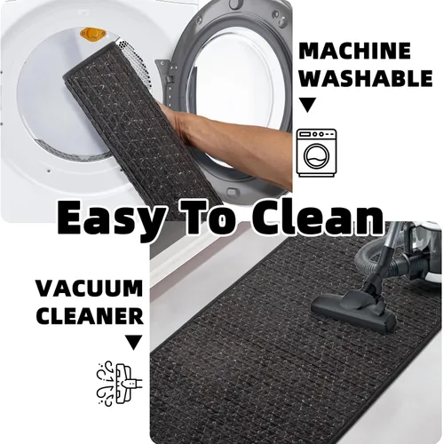 Miniatura 8 de Alfombra de Baño Fina Antideslizante con Respaldo de Goma de Secado Rápido Súper Absorbente Alfombras de Baño que Caben Debajo de la Puerta