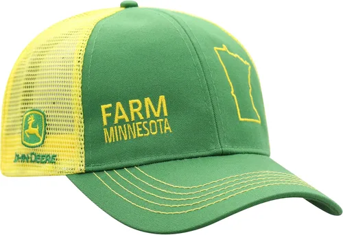 Miniatura 156 de John Deere Gorra de béisbol con logotipo y malla trasera con contraste, para hombre