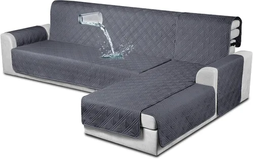 Miniatura 9 de TAOCOCO Fundas de Sofá Seccional 100% Impermeables en Forma de L, Fundas de Sofá de 3 Piezas, Funda de Chaise Lounge para Mascotas y Niños, Fundas