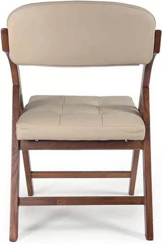 Miniatura 8 de Sillas plegables de madera con cojín, sillas plegables acolchadas para exterior, silla tapizada con asiento ancho, juego de 2 (madera fresa)