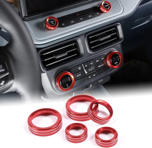 Miniatura 29 de Aunginsy Cubierta circular de botón de volumen para consola central de aire acondicionado compatible con Ford Maverick 2022-2024, botón de Azul