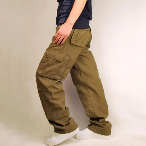 Miniatura 6 de Muscularfit Pantalones cargo de camuflaje para hombre 2023 grandes y altos, múltiples bolsillos, pantalones deportivos sueltos y rectos, pantalones