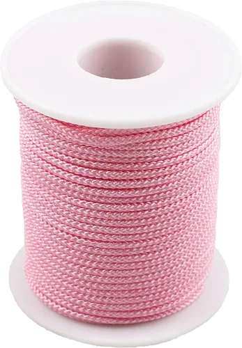 Miniatura 23 de Cuerda de hilo de nailon para jardinería, pulseras trenzadas, manualidades (0.039 in-394 pies, café)