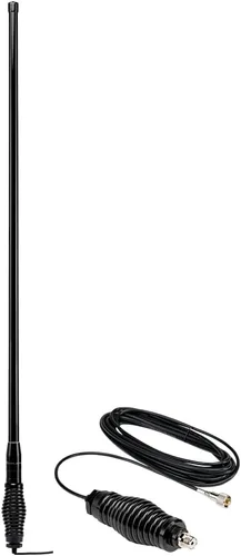 Midland - MXAT04VP-6.6dB Antena de barra toro resistente con base de resorte micromóvil - 47.5" con frecuencia 462-468 MHz - Comunicación GMRS de