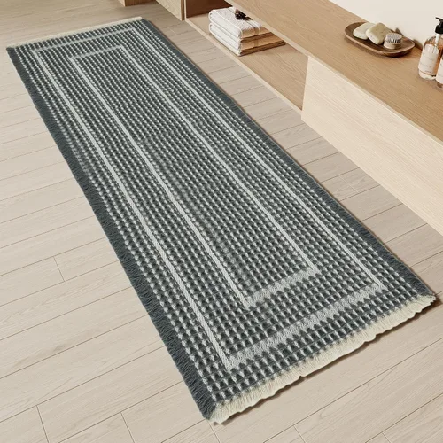 Miniatura 18 de BULULOM Alfombras de Baño Boho, Alfombra de Baño Waffle Mejorada, Alfombras de Baño Súper Absorbentes Antideslizantes, Alfombras Lavables a Máquina
