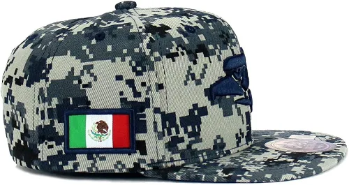 Miniatura 4 de Gorra de béisbol con diseño de águila mexicana hecha en México con cierre de pico plano