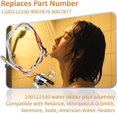 Miniatura 2 de Funcionamiento de Calentamiento a Largo Plazo 100112330 Conjunto de Piloto de Calentador de Agua de Gas Thermopile de Reliance Compatible