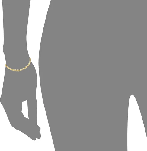 Miniatura 4 de Floreo - Pulsera y tobillera de cuerda turca de oro amarillo de 10 quilates, 0.118in