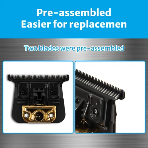 Miniatura 5 de Cuchillas de repuesto compatibles con recortadoras Babyliss FX707z, FX787, FX726, 1 paquete, negro clásico