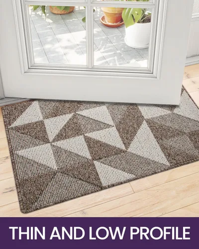 Miniatura 5 de DEXI - Alfombras para puerta de entrada, antideslizante, lavable, absorbente, resistente a la suciedad en el interior, alfombra de entrada de perfil