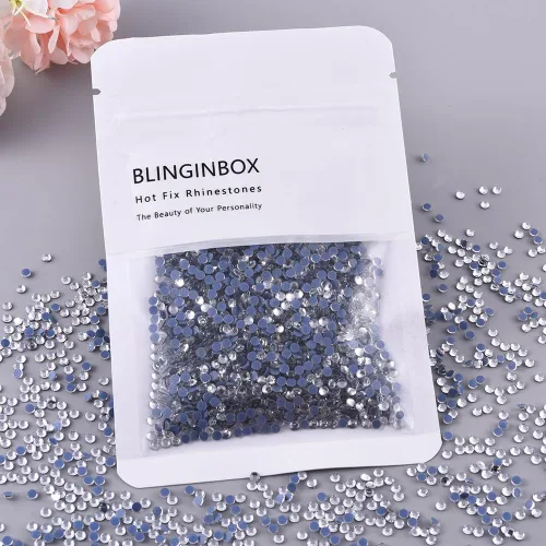 Miniatura 5 de Diamantes de imitación Hotfix SS10, 1440 unidades de diamantes de imitación de fijación en caliente para manualidades, ropa, decoración, cristal SS10