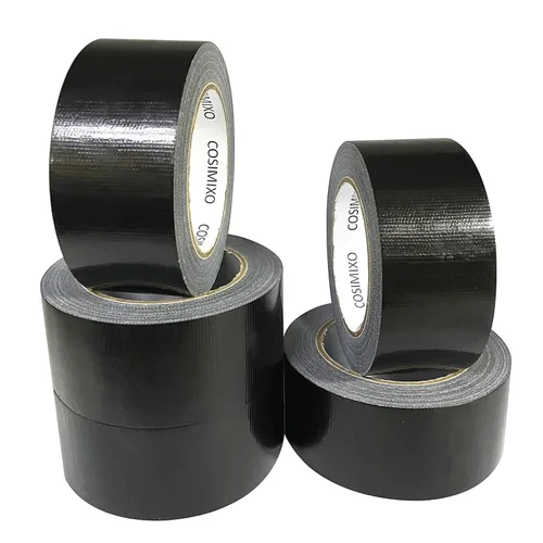 COSIMIXO Paquete de 5 Cintas Adhesivas de Conducto Negras de Uso Pesado, 2 pulgadas x 30 yardas, fuerte, flexible, sin residuos, para todo clima y