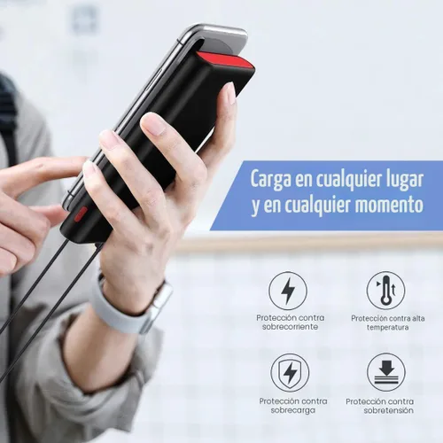 Miniatura 6 de Cargador portátil de 25800 mAh, cargador de teléfono portátil de carga rápida de 5 V/3 A, 3 puertos USB, batería externa, paquete de batería