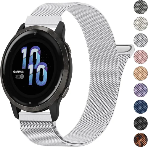 Miniatura 14 de 18mm Bandas de metal para Garmin Venu 3S / Venu 4 41mm / Venu 2S / Vivoactive 4S / Vivomove 3S / Forerunner 265s Correas de reloj, Correa de muñeca