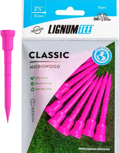 Miniatura 17 de LIGNUM Tee - Camisetas de golf clásicas - Camisetas de golf deportivas - Cabeza antigiro, micro madera de base biológica, 50 veces duradera
